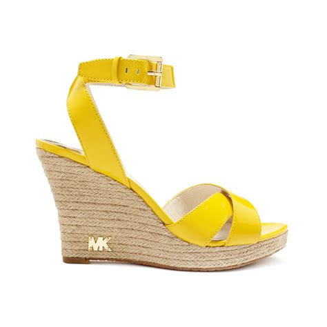 michael kors yellow sandals|michael kors white heels.